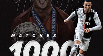 Cristiano Ronaldo Celebrates 1000 Career Games, 725 Goals