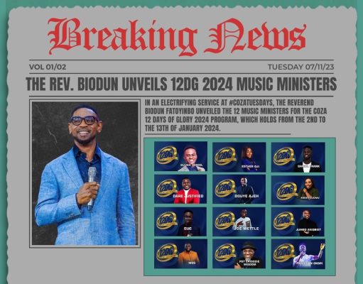Rev Biodon Fatoyinbo Unveils The MUSIC MINISTERS For COZA 12 DG 2024